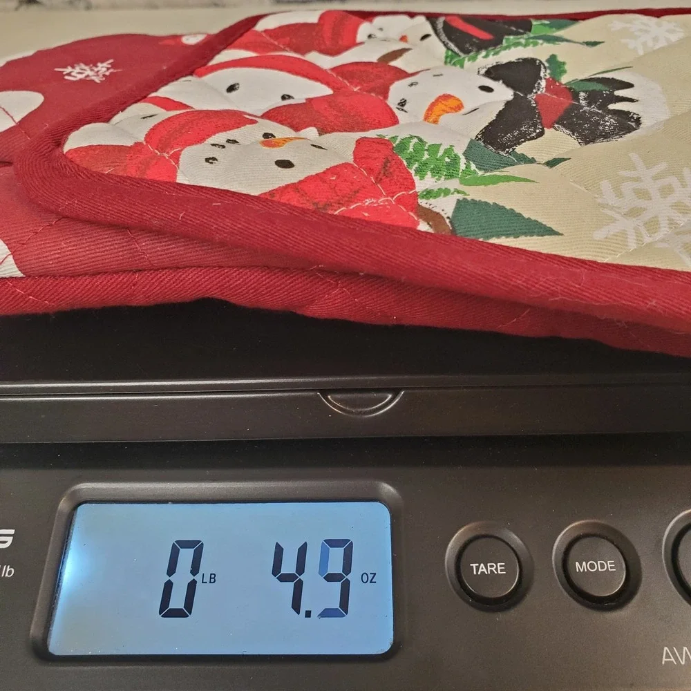 St. Nicholas Square WARM WISHES Snowman Cloth Oven Mitt and Potholder Set NWOT